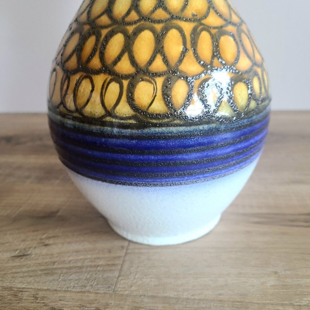 Vintage West Germany 1256-26 1960-1970s vase. Mid century pottery. MCM decor. - Picture 5 of 7